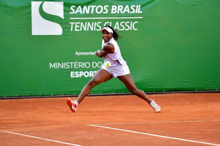 Francesa Oceane Babel e equatoriana Mell Reasco disputam neste domingo o título do Santos Brasil Tennis Classic